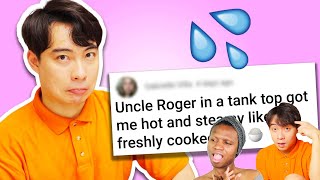 Reacting to Uncle Roger READ THIRST COMMENTS (it's the boldness and creativity for me) 😲🔥🔮☎