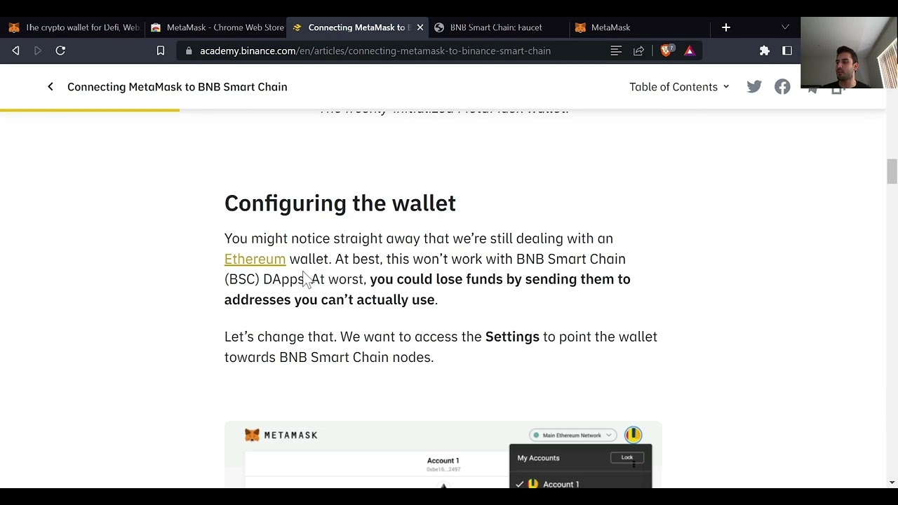 Use Metamask with BNB Smart Chain Lesson