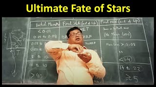 Fate of Stars and sub-stellar Objects (for different initial masses)