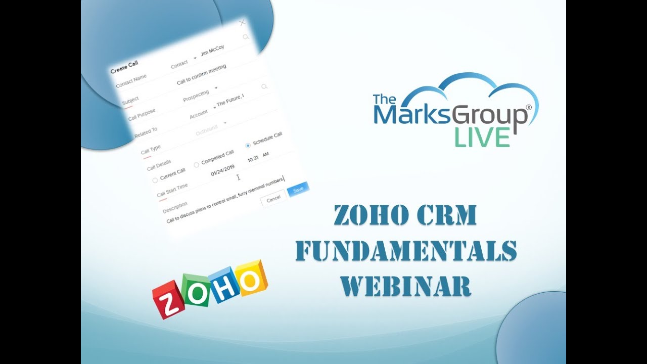 Zoho CRM Fundamentals Webinar YouTube