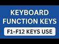 "💻 Keyboard Function Keys (F1–F12) – ব্যবহার সহজে শিখো! 🔑#KeyboardShortcuts #dtftsolutions.