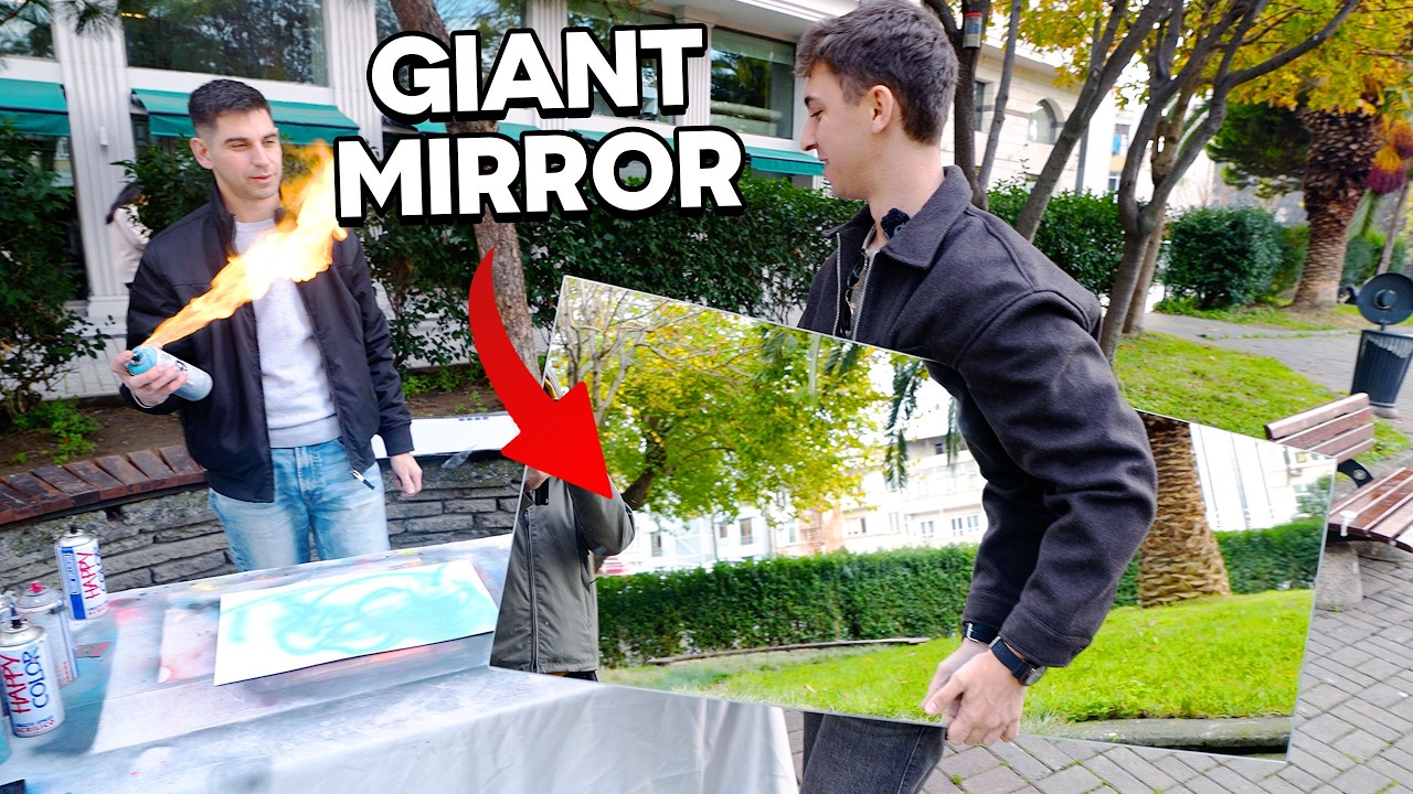 I asked a Street Artist to Paint my Giant Mirror...
