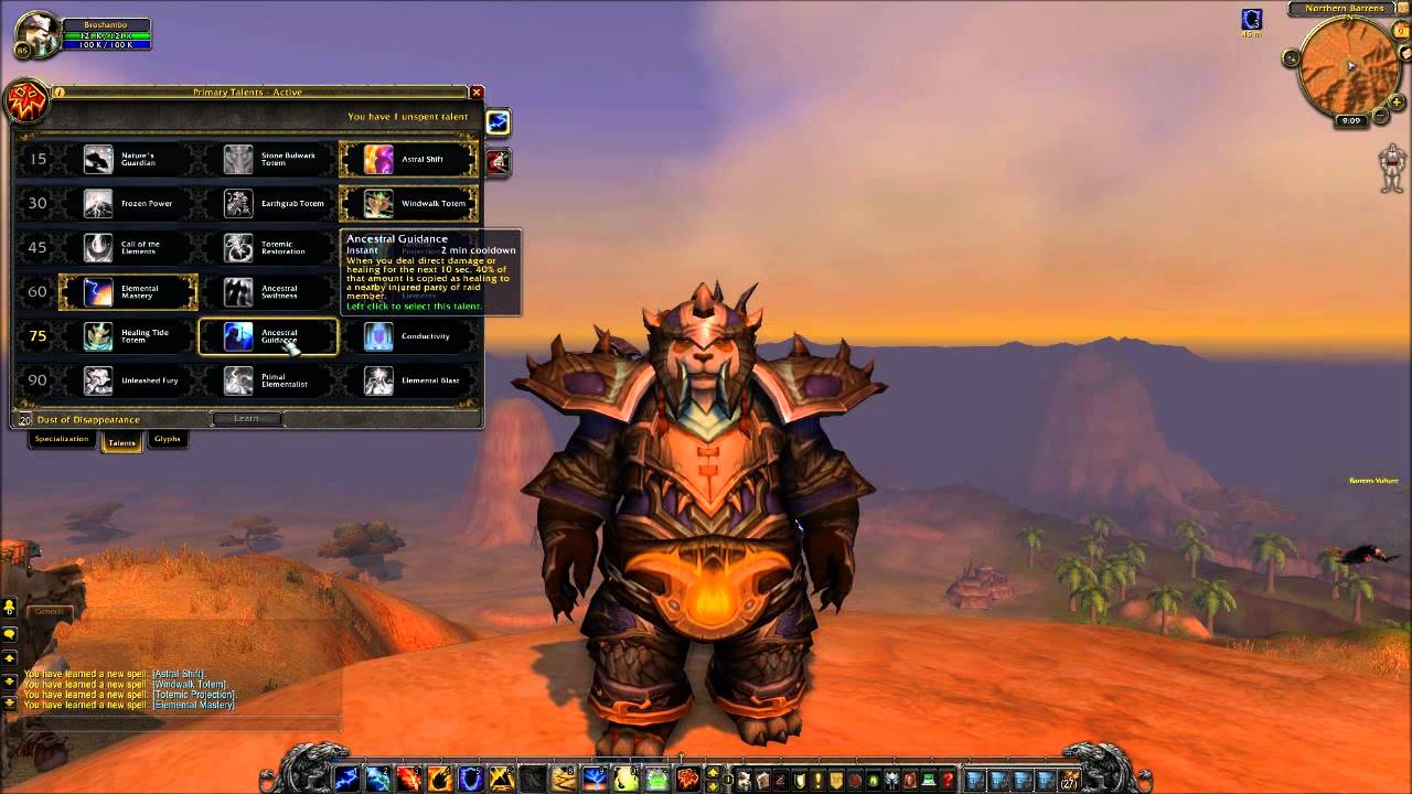 MoP Beta: new talent system