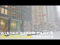 Winter storm downtown Toronto part 5 (walking tour 4k)