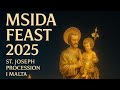 Msida Feast 2025 | St. Joseph Evening Procession &amp; Fireworks | Malta Traditional Festival