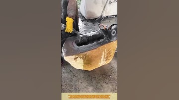 Skilled Worker Stone Cutting with Precision Tools #workprocess #stonecutting