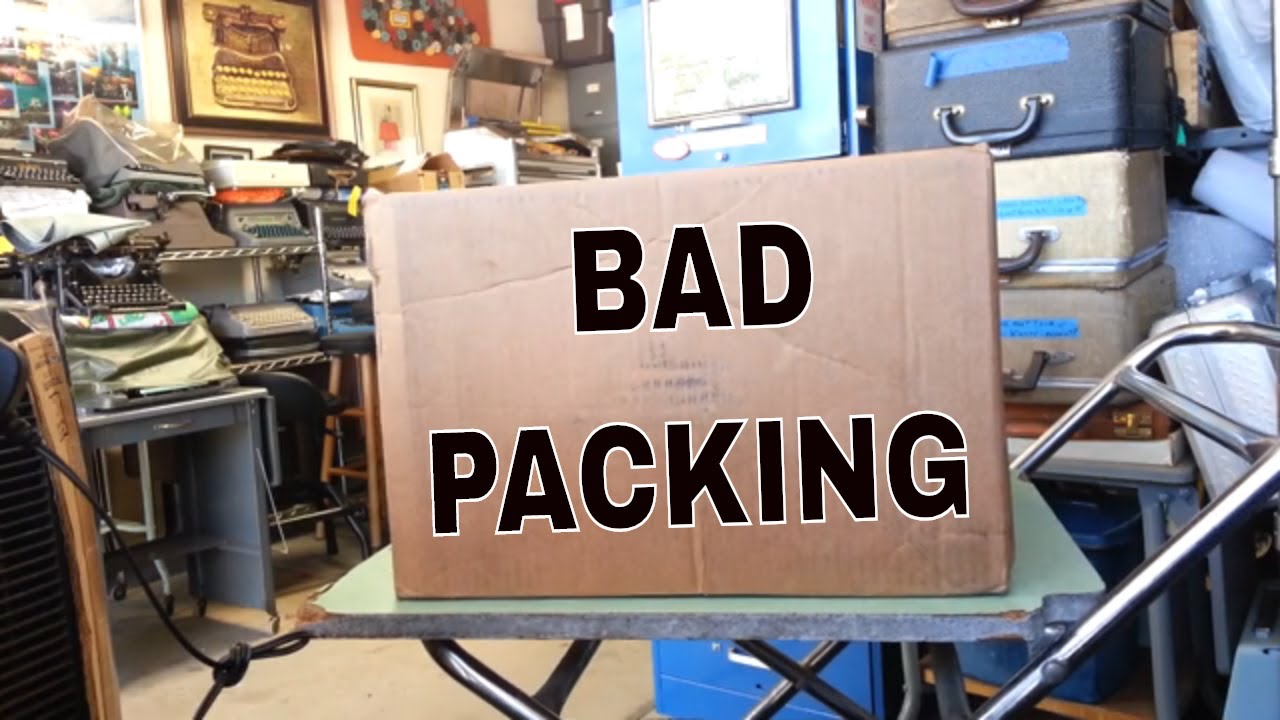 How NOT to Pack a Portable Typewriter for Shipping