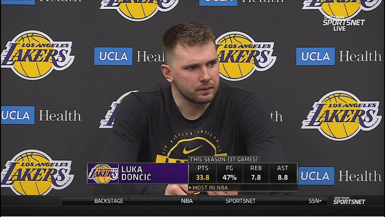 Luka Dončić POSTGAME INTERVIEWS | Los Angeles Lakers beat to Chicago Bulls 129-118