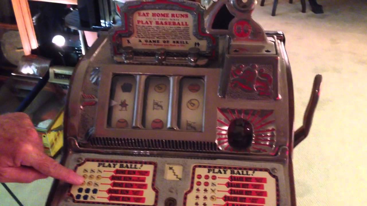 Mills Baseball slot machine 1929 YouTube