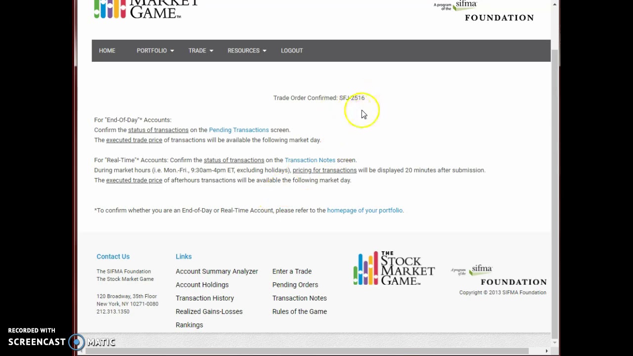 The Stock Market Game YouTube