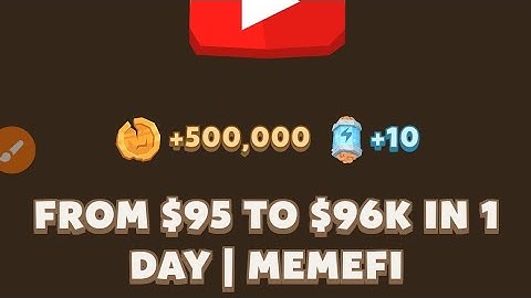 From $95 to $96K in 1 Day | Memefi Youtube Video Code