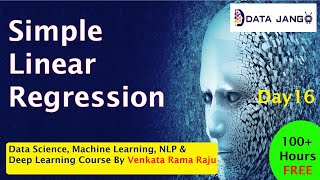 16 Simple Linear Regression | Artificial Intelligence Course | Datajango