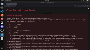 How to Fix the Adjacent JSX elements must be wrapped in an enclosing tag | react error