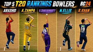 TOP 5 T20I RANKING BOWLERS 🥶 REAL CRICKET 24 REALISTIC BOWLING ACTION OF TOP 5 T20 RANKING BOWLERS  screenshot 4