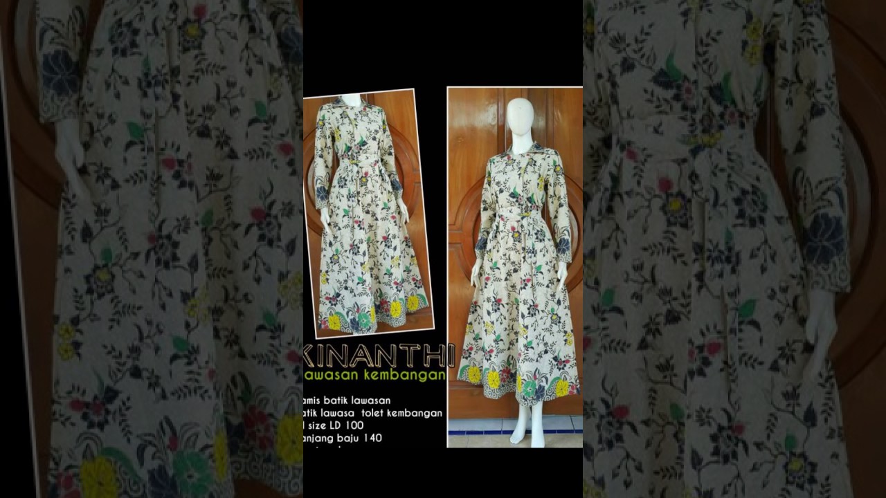 Model Gamis Batik Syar I - Detil Gambar Online