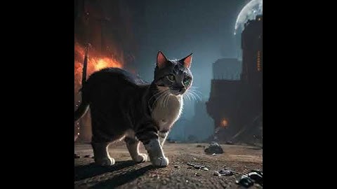 Anthropomorphic cat surrounded by fractals Rabbit Bunny Hare Space Station trimmed