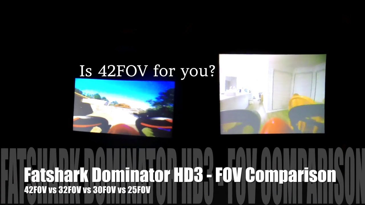 Fatshark Dominator HD3 - FOV comparison
