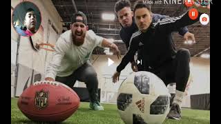 Football vs Soccer Trick Shots By Dude Perfect (Reaction) | Xavier Reacts