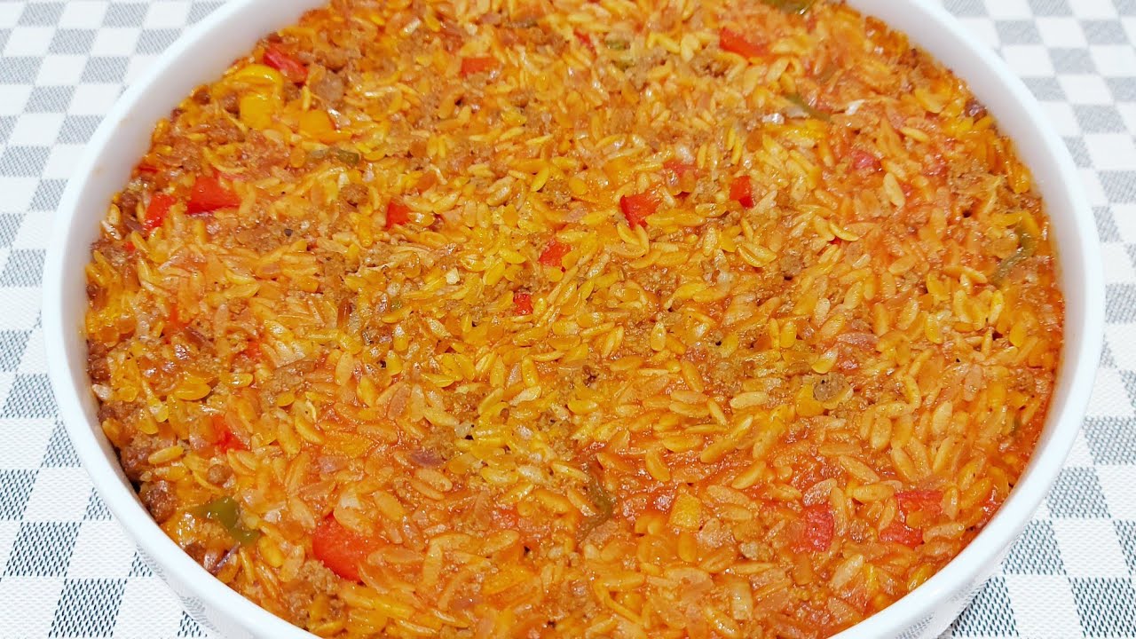 طاجن لسان عصفور باللحمة المفرومة 😋 مش هتصدقي جمال طعمه 👌❤