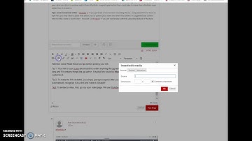 How to embed a video to a post on Carmen discussion forum