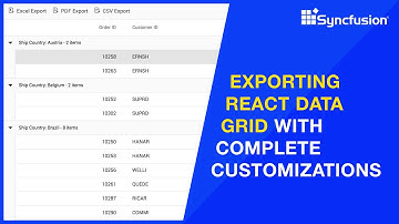 Exporting React Data Grid with Complete Customization
