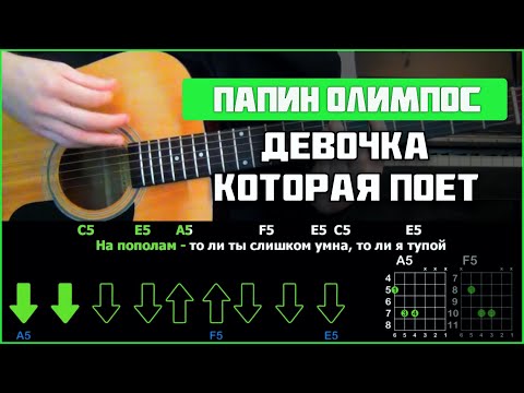 Папин Олимпос - Девочка, которая поет | Разбор песни (аккорды, бой) + УПРОЩЕННЫЙ ВАРИАНТ