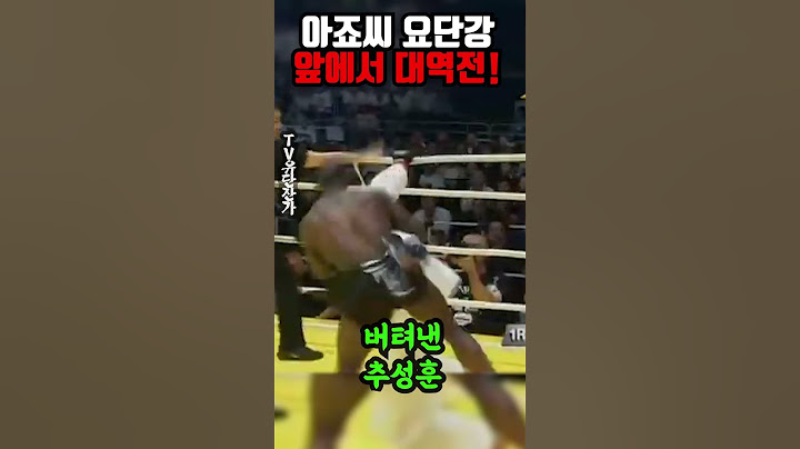 추성훈 죽다살아난 경기