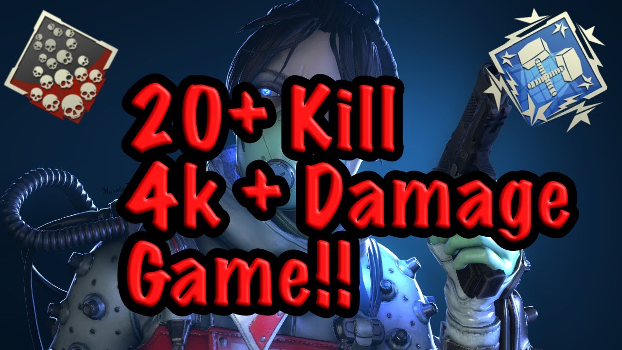 INSANE 20+ Kill and 4k+ Damage Game! 20 Kill Badge Ranked (Apex Legends)