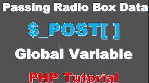 Beginner PHP Tutorial -41- Passing Radio Button Data Using $ POST Variables in PHP