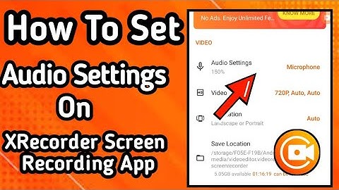 How to Set Audio Settings on Xrecorder Screen Recording App | Xrecorder App Tutorial