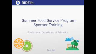 2024 SFSP Sponsor Training Overview