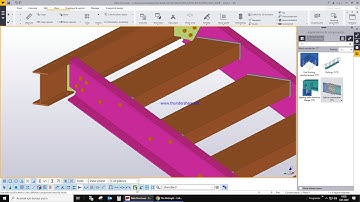 Bolted connection stairs in Tekla