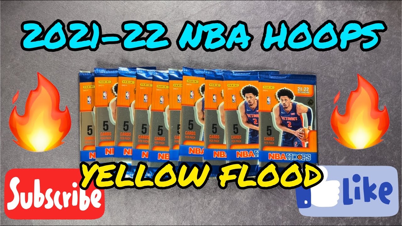 🔥 2021 NBA HOOPS YELLOW FLOOD Packs From Game Stop! Cheap Basketball