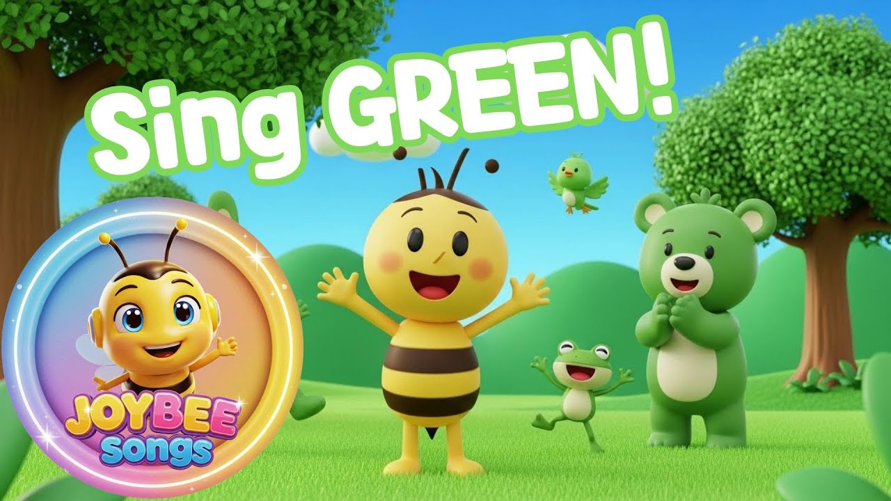 🟢 Green, Green Everywhere! 🌱 | Learn Colors with Joybee & Friends 🎶
