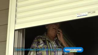 Battery Operated EZ Drive Roll Down Shutters 15 - Southern Hurricane Shutters
