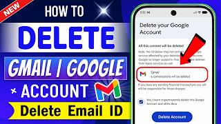 How to Delete Gmail Account - 2026 New Update || Delete Gmail ID Permanently Delete Email ID Remove