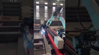 Robot Seventh Axis Welding Workstation #machine #automobile