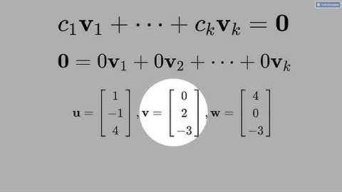 10.5) Linear Independence: Determinant and Inverse