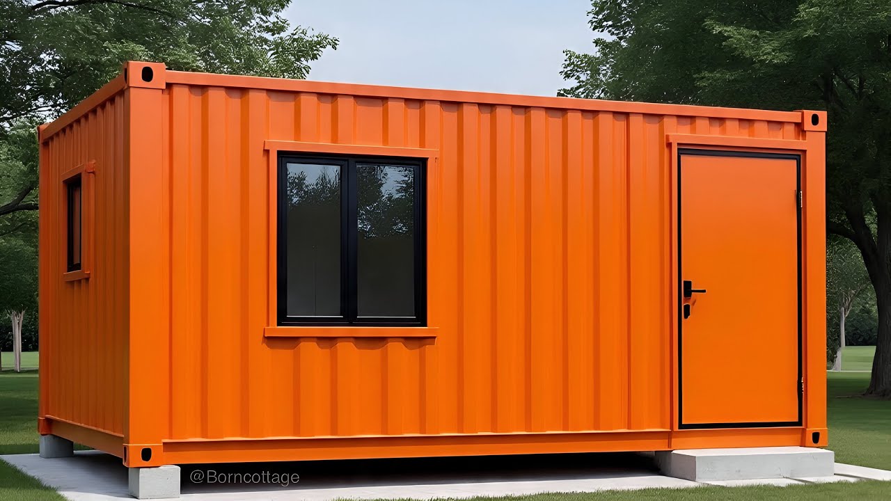 Off-Grid Living in a 20ft Shipping Container Home - YouTube