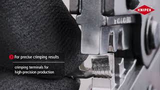 Watch the product video for Knipex 97 52 42 PreciForce Crimping Pliers for Photovoltaic Installations