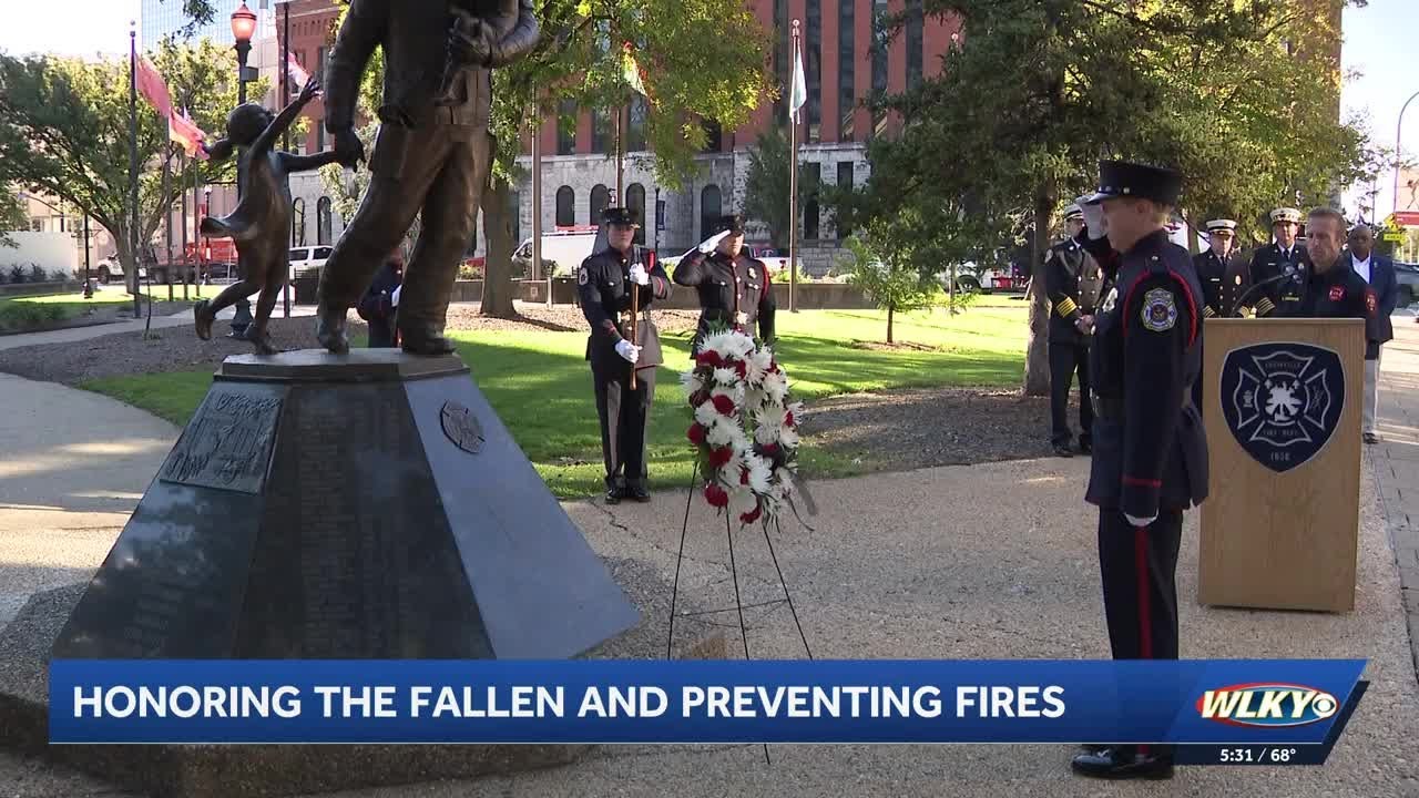 Louisville firefighters honor the fallen and share safety tips
