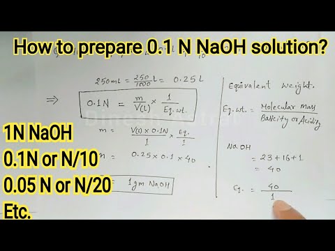 How to prepare 0.1 N NaOH solution | 250 ml of 0.1 N NaOH solution | 0.1 N NaOH solution calculation