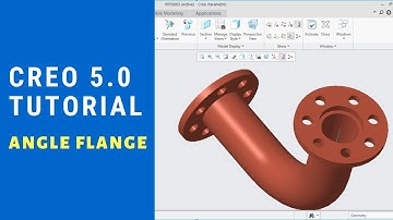 CREO TUTORIAL   ANGLE FLANGE #angleflange #mech episode