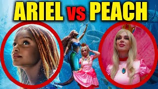 ARIEL The LITTLE MERMAID vs PRINCESS PEACH at the BEACH! (Water🌊 vs Fire🔥)