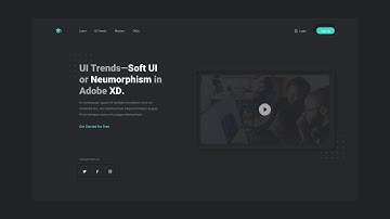 Soft UI Dark Theme Website Design - Adobe XD Tutorial