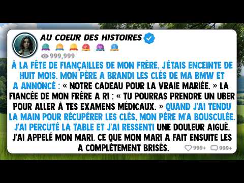 À la fête de fiançailles de mon frère, j'étais enceinte de huit mois. Mon père a brandi les clés...