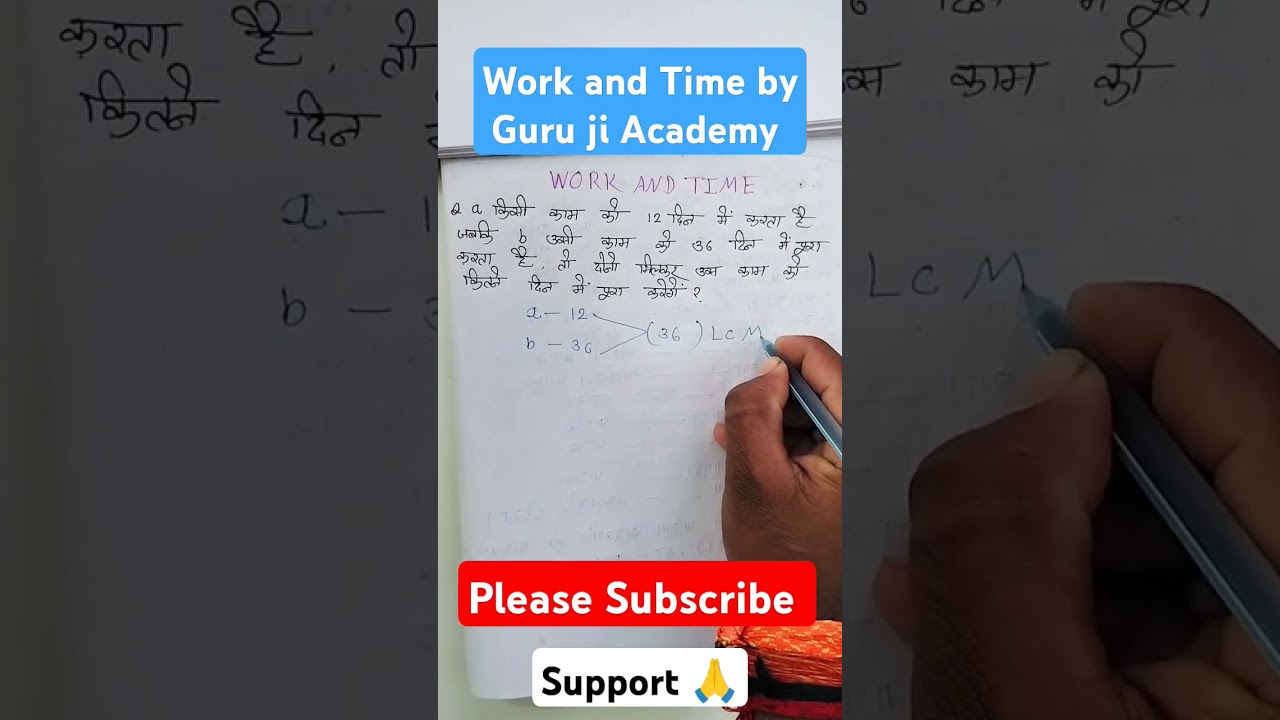 WORK AND TIME BY GURU JI ACADEMY 
