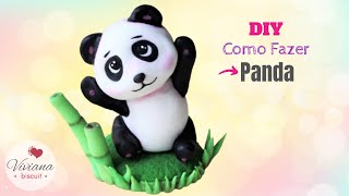 Como fazer Urso Panda de Biscuit - aula iniciante - Viviana Biscuit