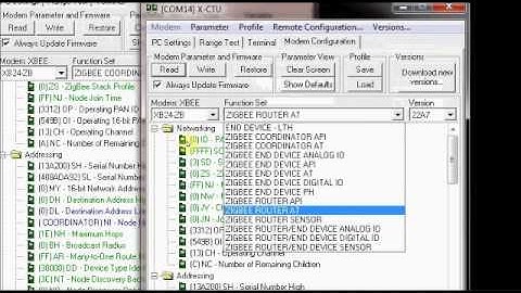 Configure Series 2 XBEEs using XCTU