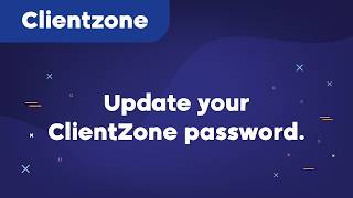 How to update your ClientZone password